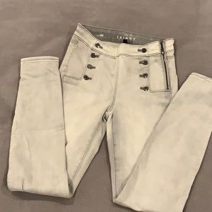 WHBM Light Gray Skinny Jeans
